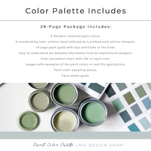 Peut inclure: Un pack de palette de couleurs de 28 pages comprend 9 couleurs de peinture s&eacute;lectionn&eacute;es par des designers, un sch&eacute;ma de couleurs coordonn&eacute;, un guide de peinture avec des conseils et des astuces, un tableau de placement des couleurs et des exemples d'applications r&eacute;elles. Le pack comprend &eacute;galement des conseils d'&eacute;chantillonnage de couleurs de peinture et un guide d'&eacute;clat de peinture.