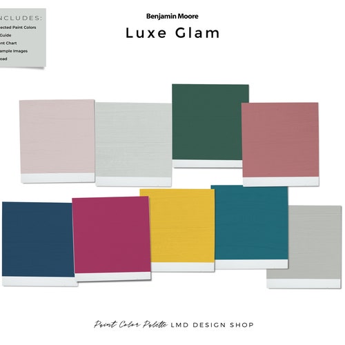 Luxe Benjamin Moore Color Scheme Jewel Tone Paint Palette Etsy