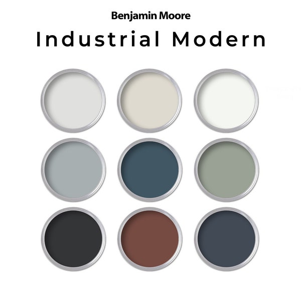 Industrial Modern Benjamin Moore Paint Palette | Home Interior Paint Colors