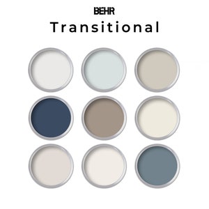 Transitional Behr Paint Color Palette | Whole Home Contemporary Palette