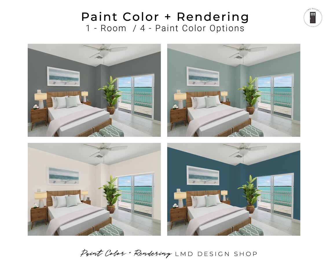 Interior Paint Color Selection & Rendering Custom Paint Etsy