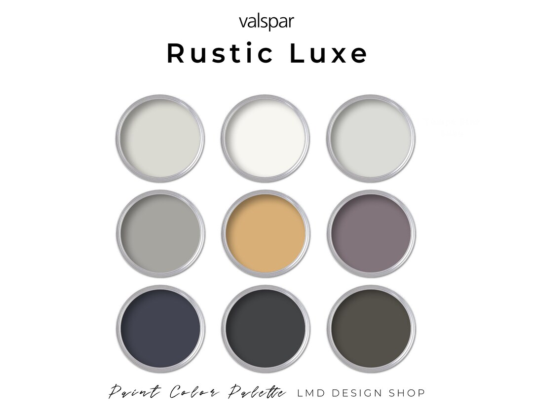 Rustic Valspar Paint Color Palette House Paint Palette Etsy