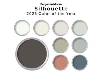 Benjamin Moore 2026-silhouetpalet | Designerverfkleuren | Warme neutrale kleuren met levendige accenttinten