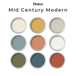 Mid Century Modern Dulux Paint Palette | House Color Palette Dulux (Canadian Colors)