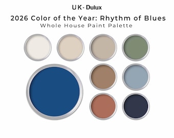 Dulux UK Paint Palette Rhythm of Blues | 2026 Colour of the Year | Whole House Interior Color Scheme