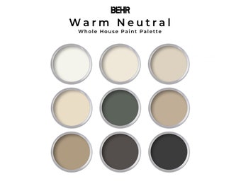 Behr Warm Neutral Paint Color Palette | Neutral Interior Behr Home Depot Whole House Paint Colors