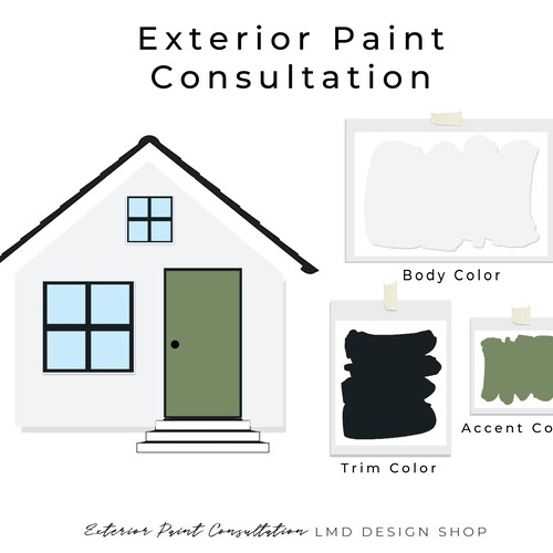 Exterior Paint Color Consultation Custom Exterior Paint Etsy