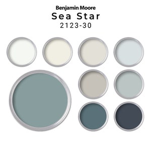 Benjamin Moore Sea Star Coastal Paint Palette | Paleta de tinta para toda a casa Sea Star Benjamin Moore