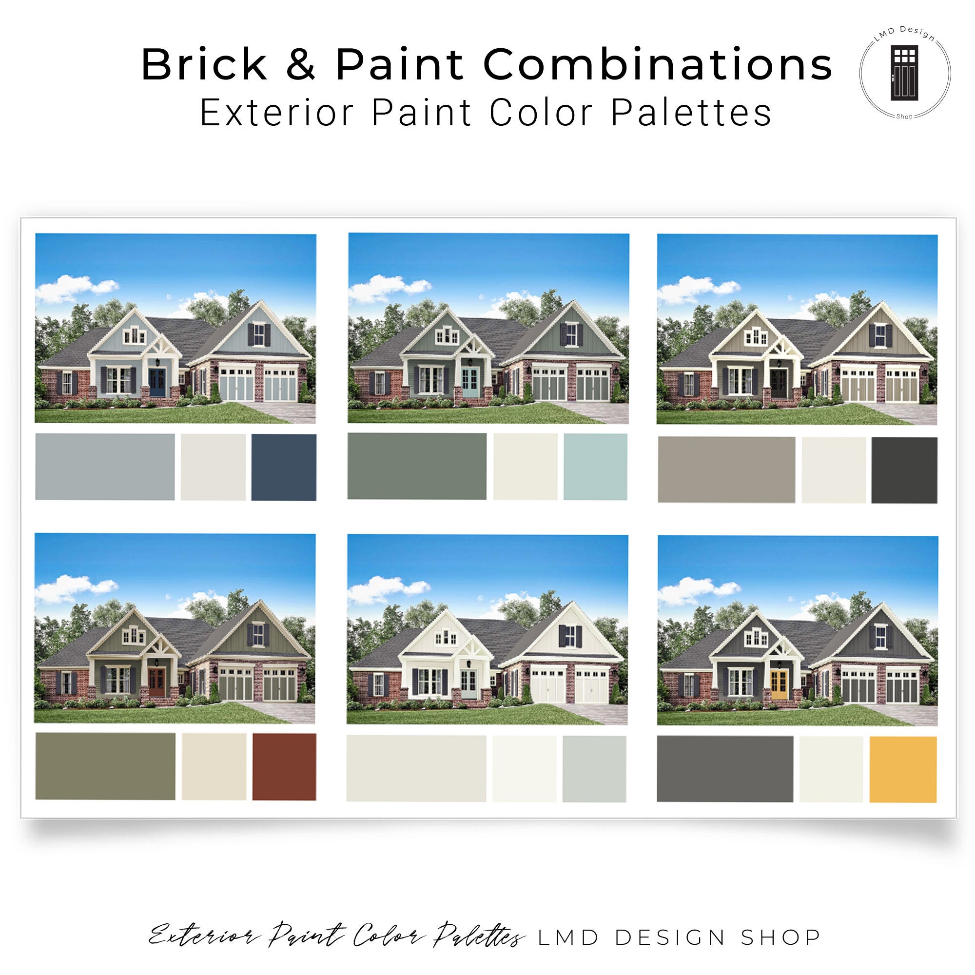 Exterior Paint Colors Chart and Exterior House Paint Color Pairings