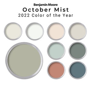 October Mist Benjamin Moore Paint Palette | Whole House Color Palette