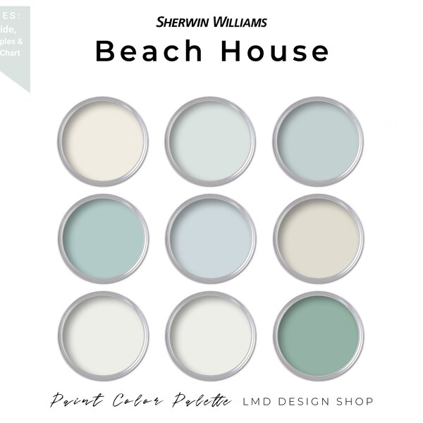Sherwin Williams Coastal Beach Palette - Etsy