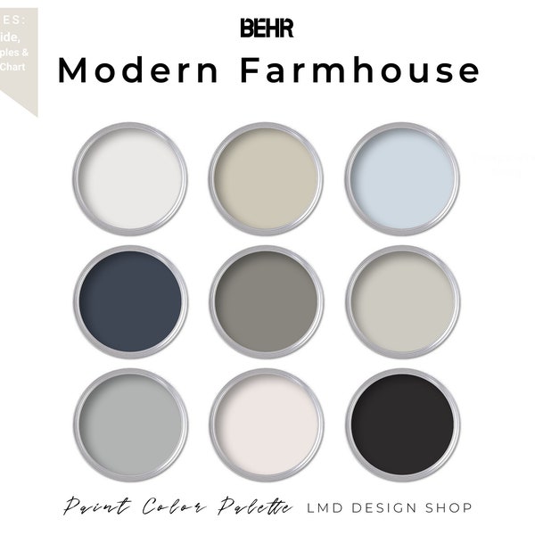 Farmhouse Color Palette Behr Etsy