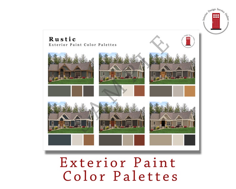 Rustic Exterior Paint Color Schemes Rustic Home Paint Colors - Etsy