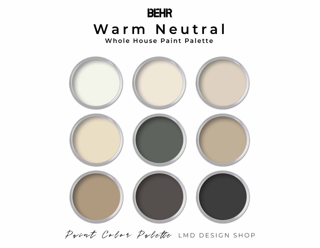Behr Warm Neutral Paint Color Palette Neutral Interior Behr Home Depot