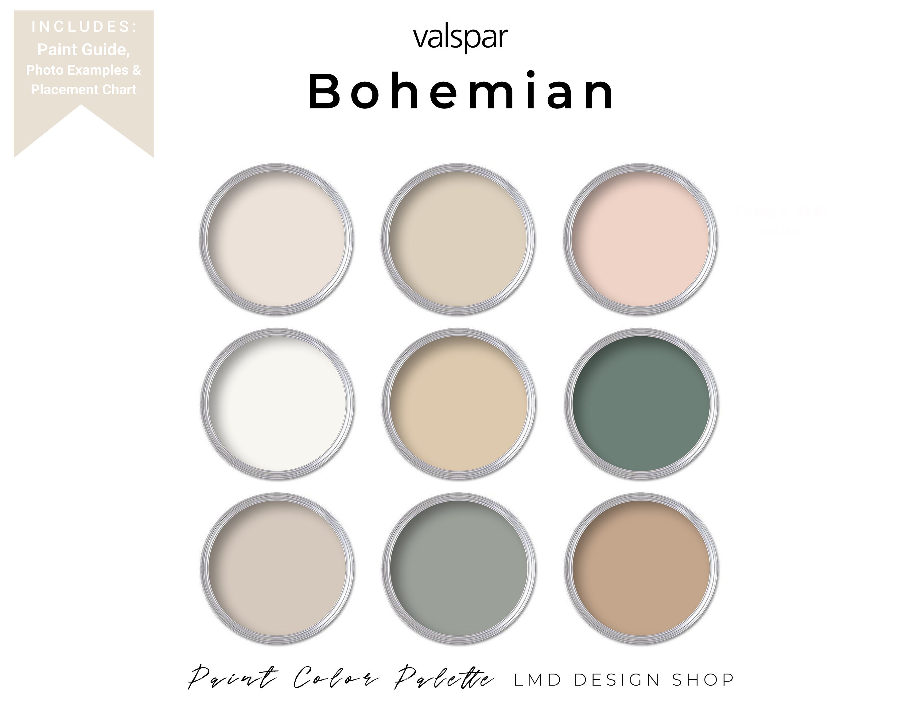 Valspar Boho Earthy Paint Palette Interior Paint Colors for Etsy