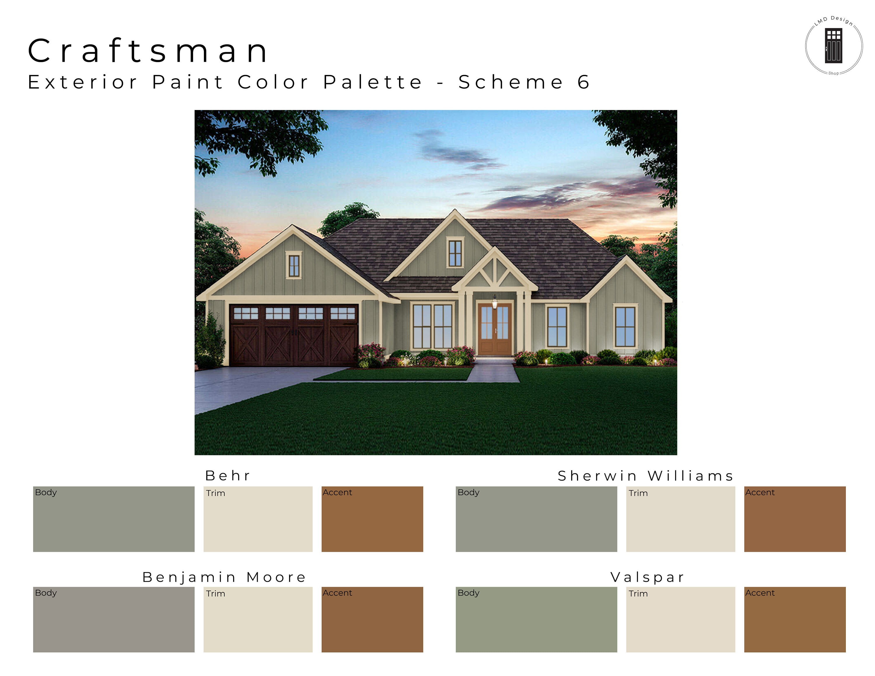 Craftsman Exterior Paint Color Palettes Exterior House Paint lupon.gov.ph