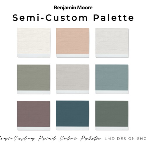 Coastal Perfect Paint Palette Benjamin Moore Interior Etsy