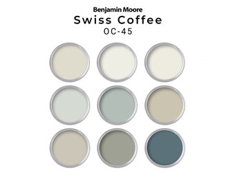 スイス コーヒー ベンジャミン ムーア ペイント パレット | スイス コーヒー 家全体のコーディネート ペイント パレット