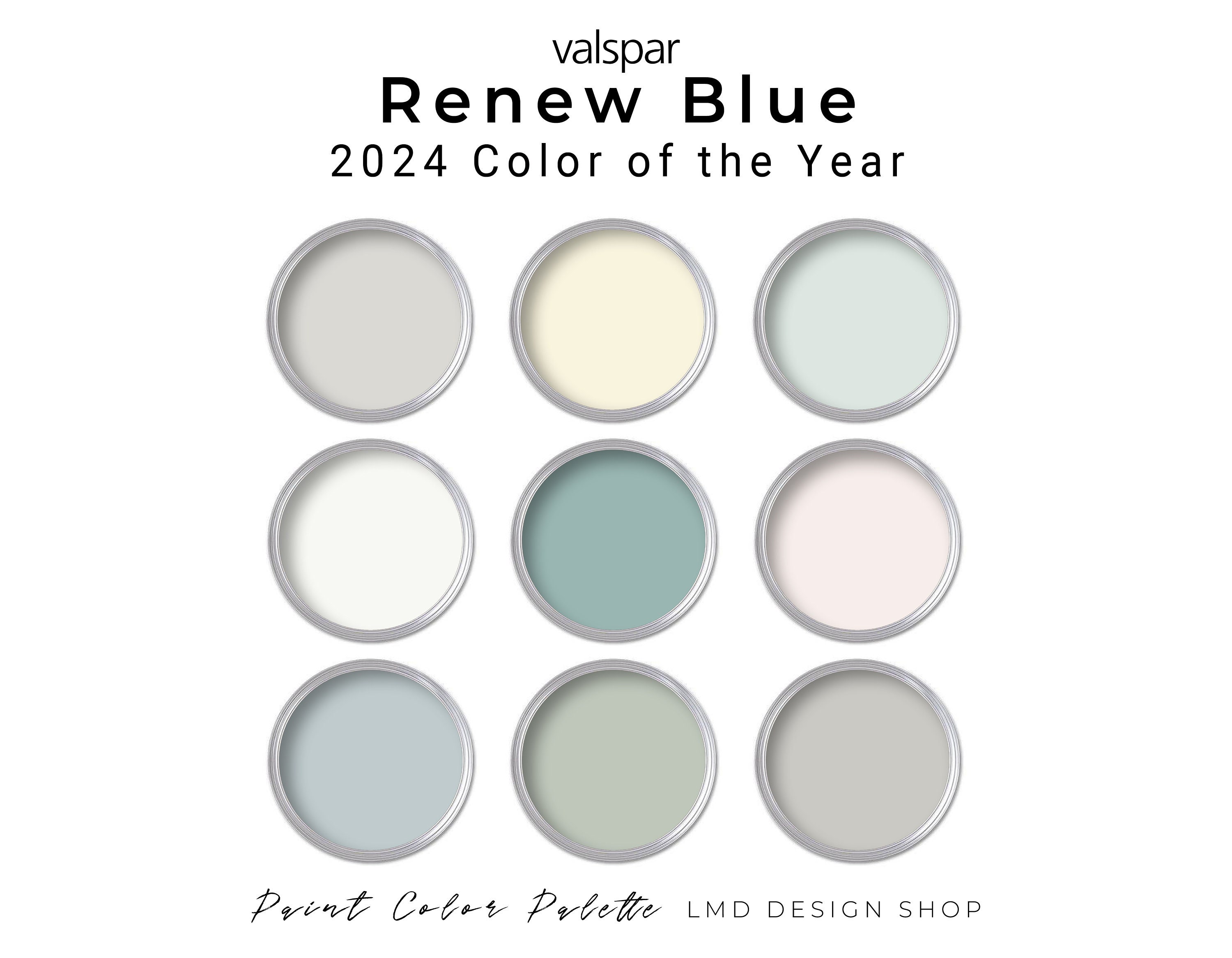 Valspar 2024 Color Renew Blue Paint Palette Whole House Beach Paint
