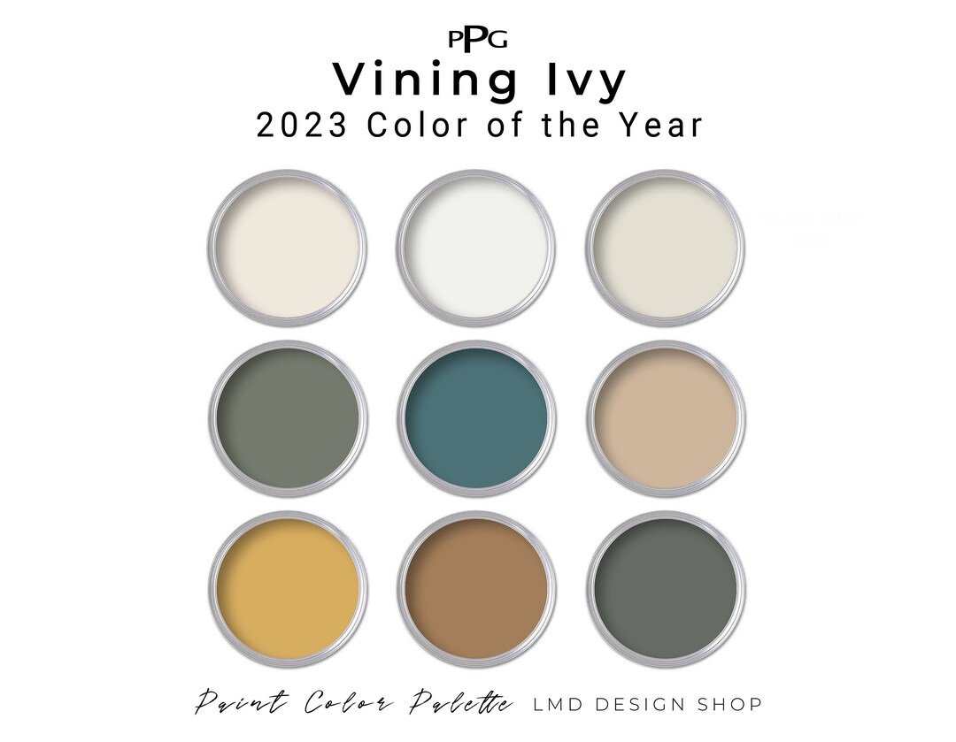 PPG Vining Ivy Paint Palette 2023 Color Whole House 2023 Color Paint