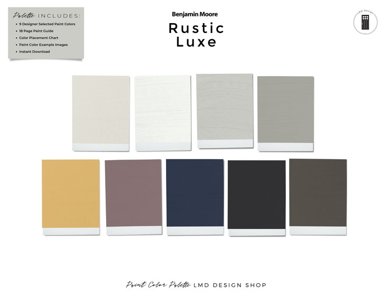 Benjamin Moore Rustic Luxe Palette Modern Rustic Paint - Etsy