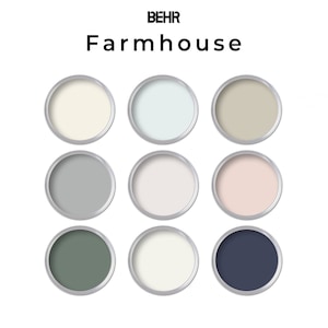 Farmhouse Behr Paint Color Palette | Home Interior Paint Colors