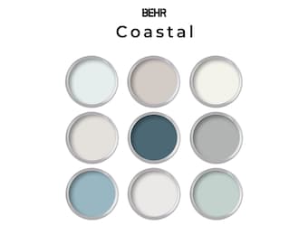 Coastal Behr Paint Color Palette | Interior Paint Colors for Home