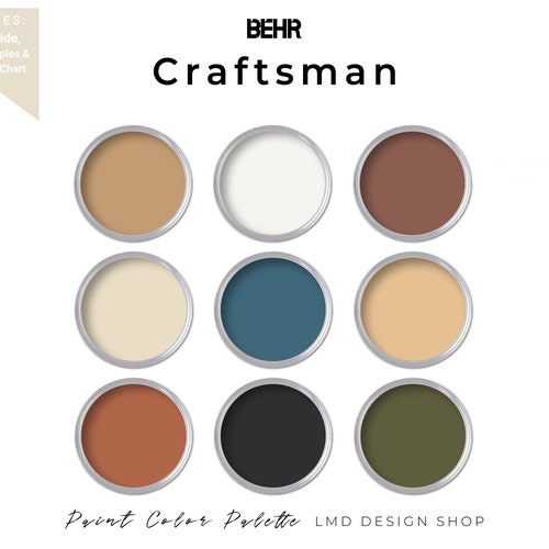 Craftsman Behr Paint Color Palette House Color Palette Etsy