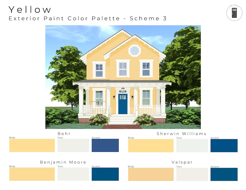 Yellow Exterior Paint Home Palettes Yellow House Exterior Paint Colors