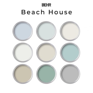 Beach House Behr Paint Color Palette | Behr Whole House Paint Colors
