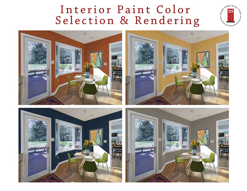 Interior Paint Color Selection & Rendering Custom Paint Etsy
