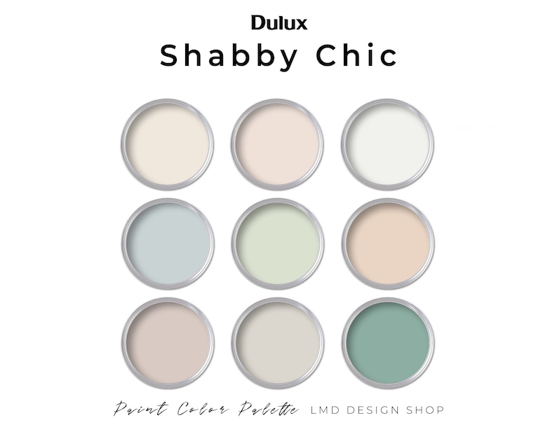 Shabby Chic Dulux Paint Color Palette Cottage House Paint Colors Dulux