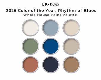 Dulux UK 2026 Color of the Year Rhythm of Blues | Whole House Paint Palette | Official Blues + Complementary Colors