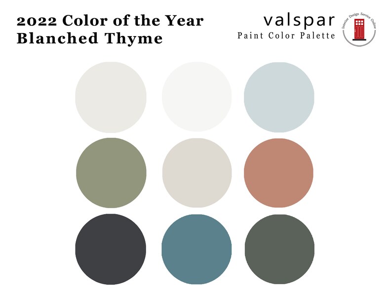 Valspar 2022 Color of Year Paint Scheme Valspar Blanched Etsy Hong Kong
