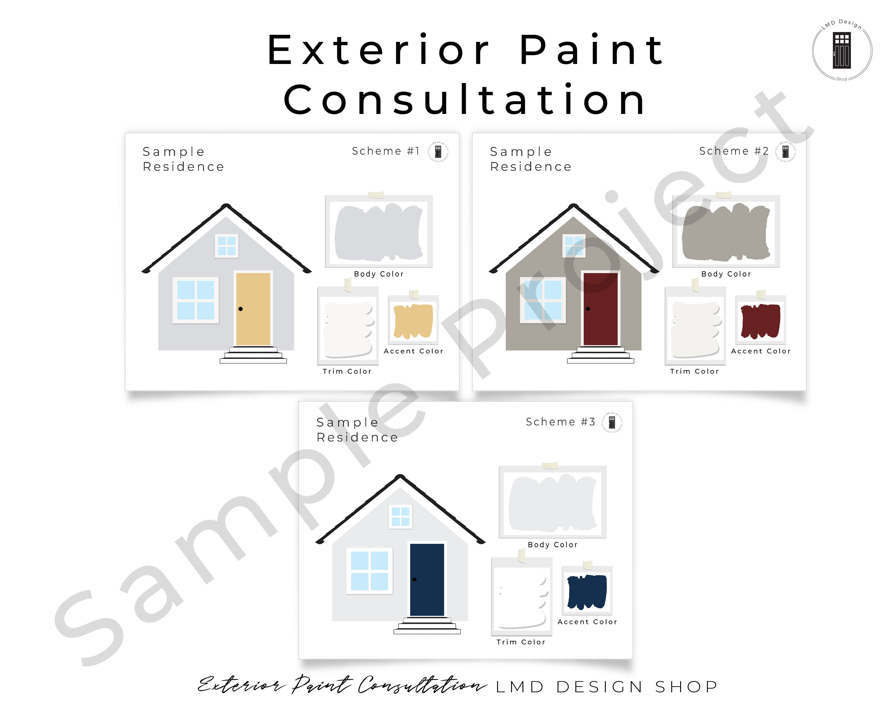 Exterior Paint Color Consultation Custom Exterior Paint Selection Etsy