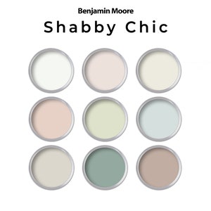 Shabby Chic Benjamin Moore Paint Palette | Cottage House Color Palette