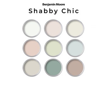Tavolozza di colori Shabby Chic Benjamin Moore / tavolozza dei colori della casa del cottage