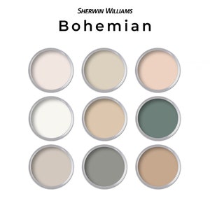 Sherwin Williams Boho Paint Color Palette | Earthy Whole House Paint Palette Bohemian