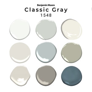 Classic Gray Benjamin Moore House Paint Palette | Classic Gray ...