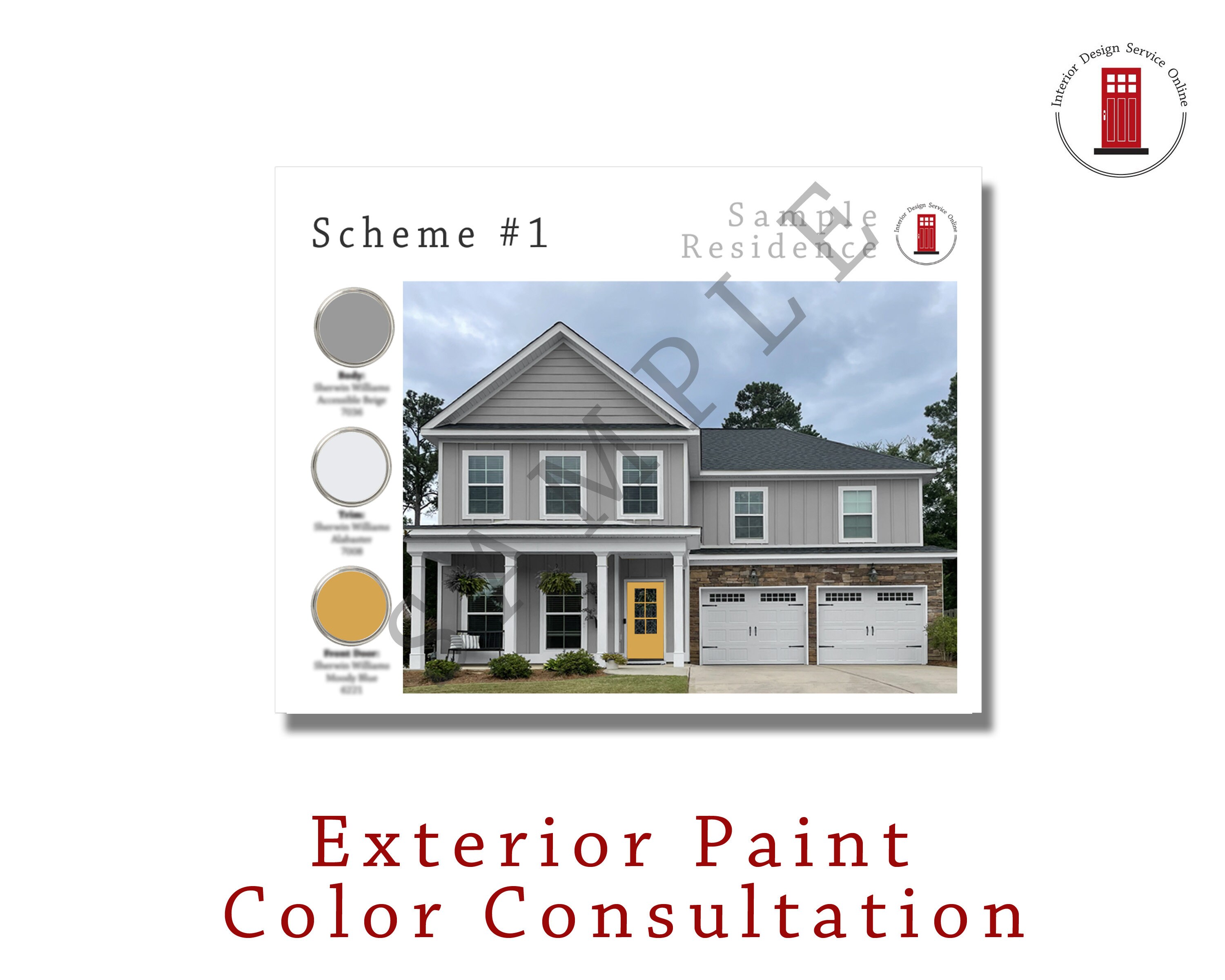Exterior Paint Color Consultation Home Paint Colors Exterior Etsy UK