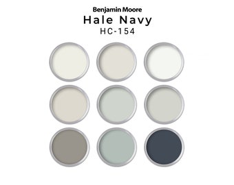 Hale Navy Benjamin Moore Farbpalette | Hale Navy House koordinierende Farbpalette Benjamin Moore