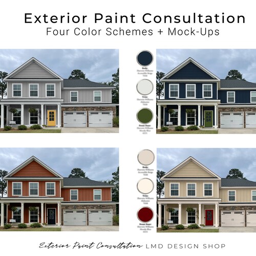 Modern Farmhouse EXTERIOR Paint Color Palette Etsy Australia