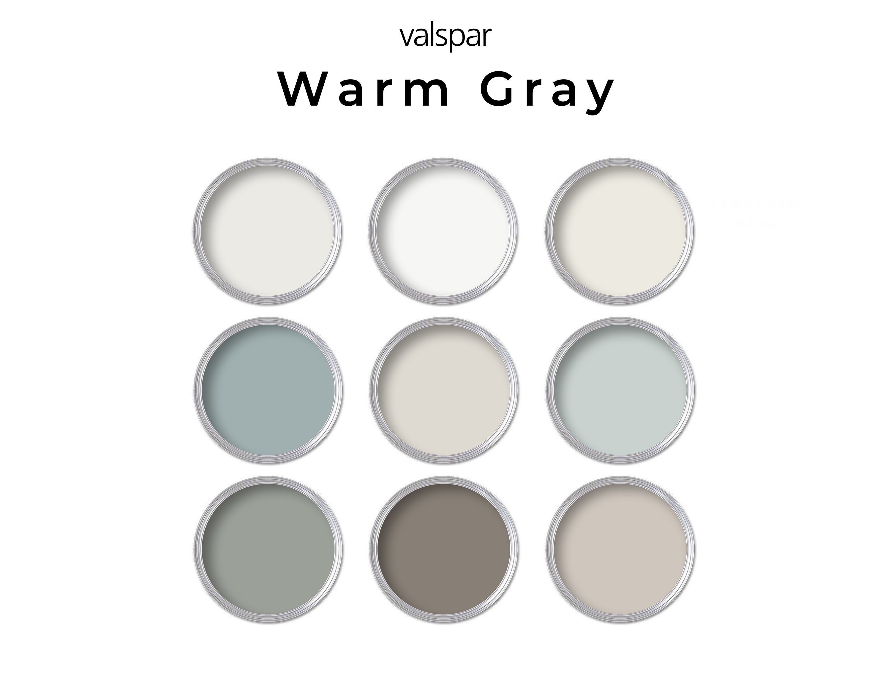 Gray Valspar Paint Color Palette Interior Paint Colors for Home Etsy