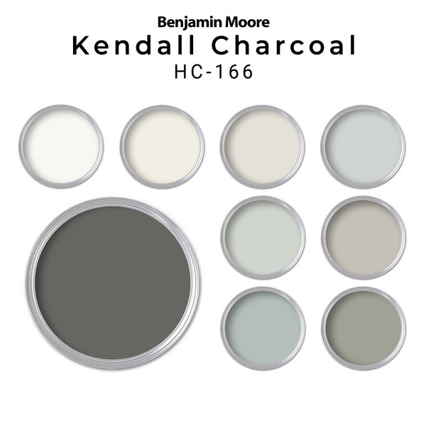 Benjamin Moore Kendall Charcoal Paint Palette | House Paint Palette Kendall Charcoal Benjamin Moore