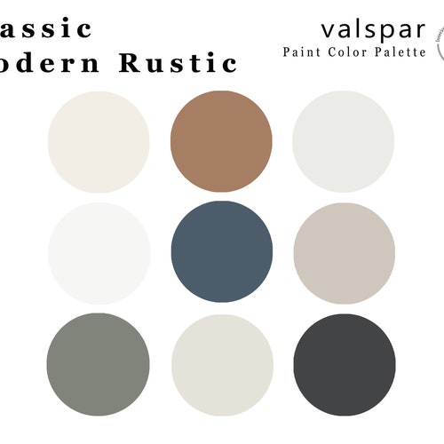 Studio Mcgee Style Paint Colors Valspar Paint Palette Etsy Canada