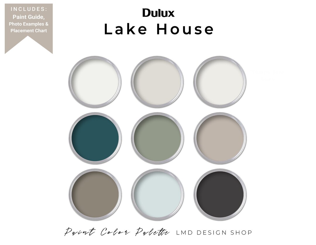 Lake House Dulux Paint Palette canadian Color Codes Whole Etsy Canada