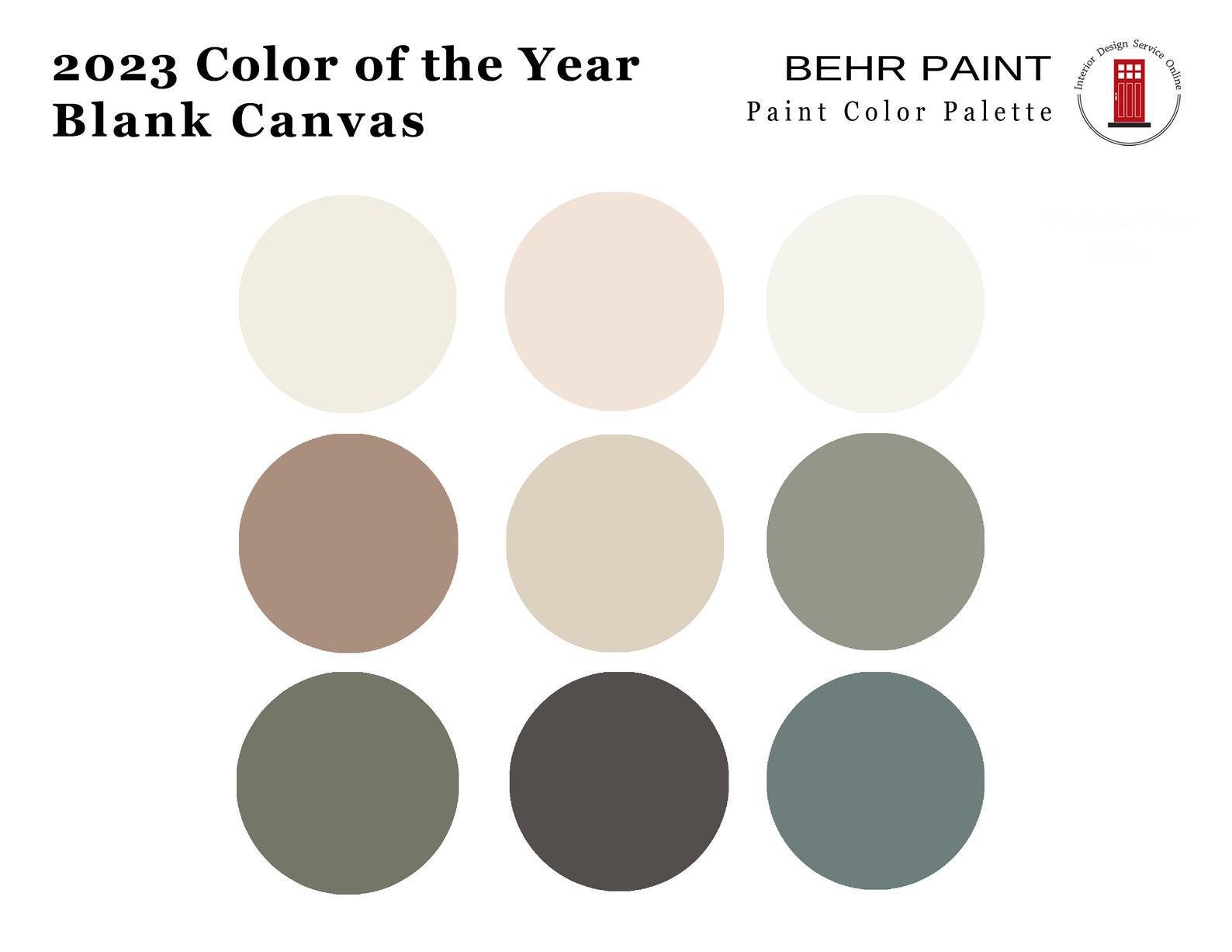 2023 Color Year Behr Blank Canvas Color Scheme 2023 Behr Etsy Canada