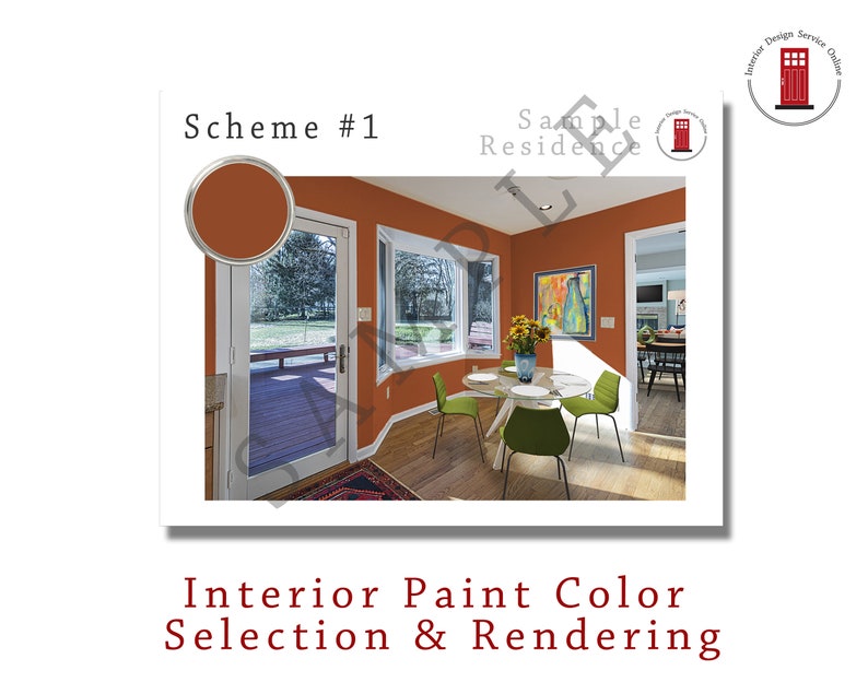 Interior Paint Color Selection & Rendering Custom Paint Etsy