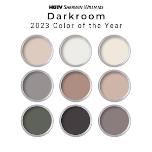 Darkroom Sherwin Williams Paint Color Palette 2023 | Interior Paint Colors for Home