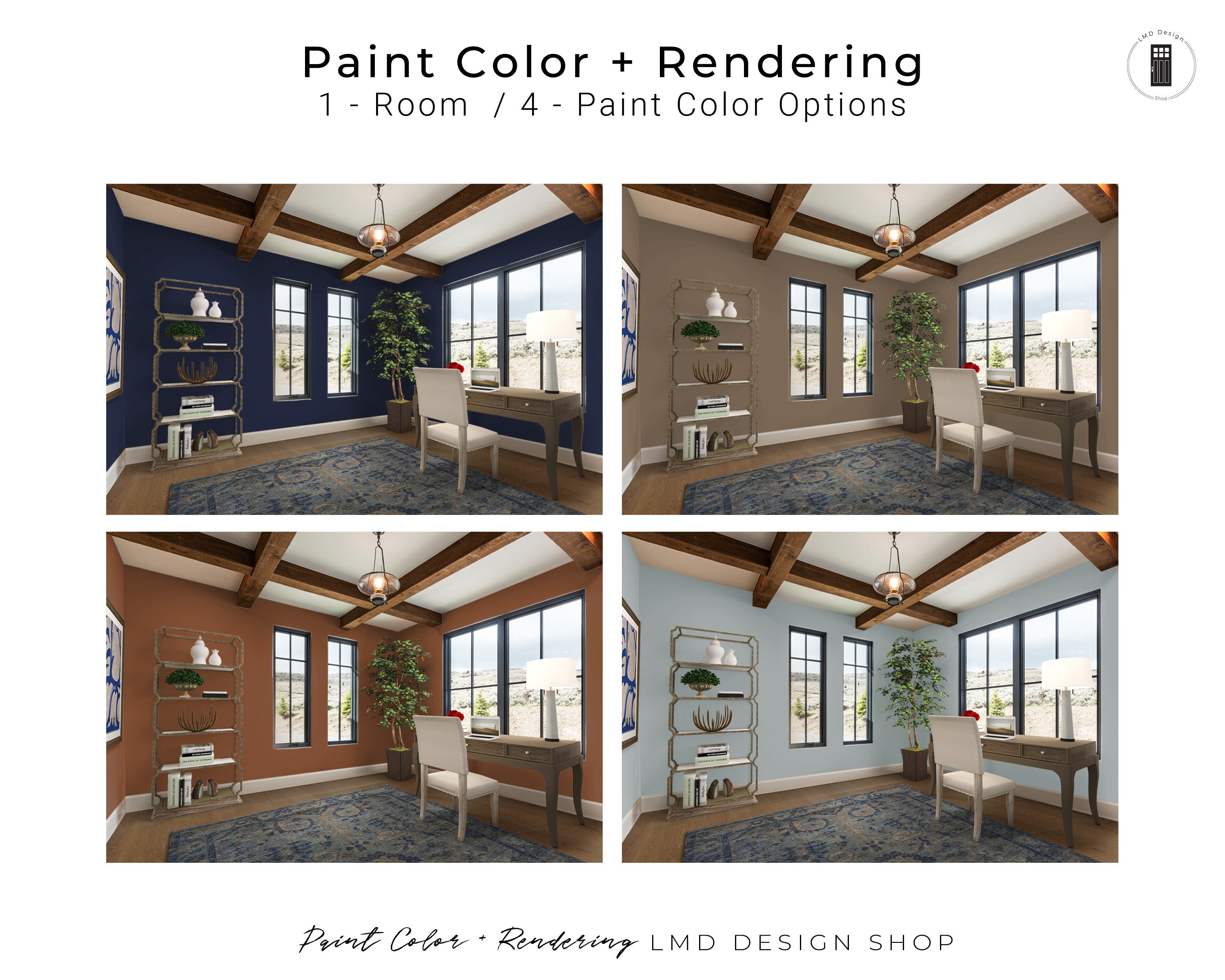 Interior Paint Color Selection & Rendering Custom Paint Etsy